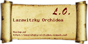 Lazavitzky Orchidea névjegykártya