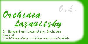 orchidea lazavitzky business card
